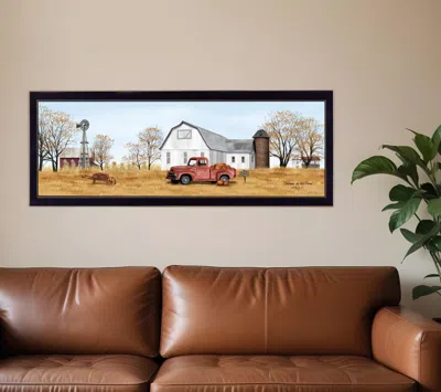 HOMEZIA AUTUMN ON THE FARM BLACK FRAMED PRINT WALL ART