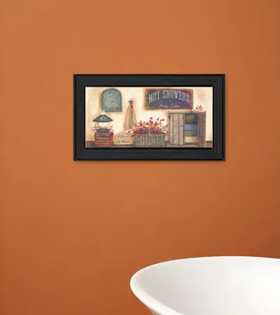HOMEZIA BATH HOUSE COLLECTION 2 BLACK FRAMED PRINT BATHROOM WALL ART