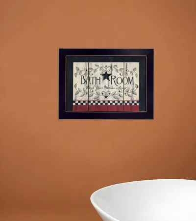 HOMEZIA BATHROOM 5 BLACK FRAMED PRINT BATHROOM WALL ART