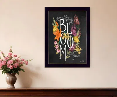 HOMEZIA BLOOM WITH GRACE 1 BLACK FRAMED PRINT WALL ART