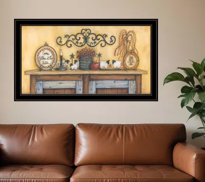 HOMEZIA COME GATHER AT OUR TABLE 1 BLACK FRAMED PRINT WALL ART