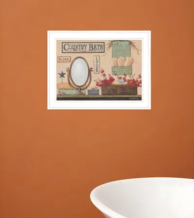 HOMEZIA COUNTRY BATH 11 WHITE FRAMED PRINT BATHROOM WALL ART