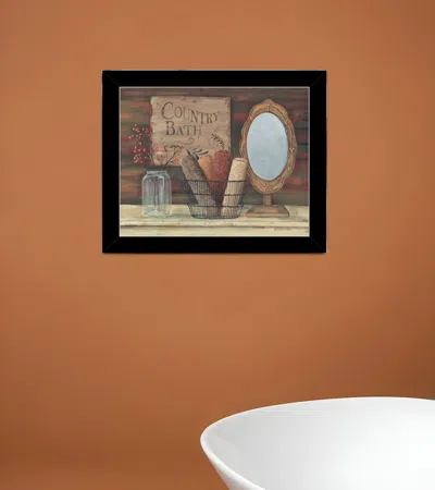 HOMEZIA COUNTRY BATH 7 BLACK FRAMED PRINT BATHROOM WALL ART