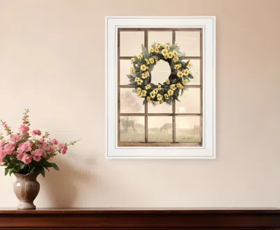 HOMEZIA COUNTRY GAZING 2 WHITE FRAMED PRINT WALL ART