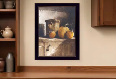 HOMEZIA CROCKS AND PUMPKINS 2 BLACK FRAMED PRINT WALL ART