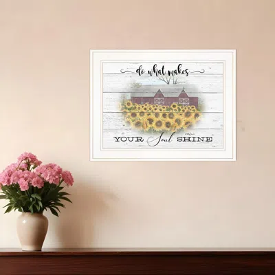 HOMEZIA DO WHAT MAKES YOUR SOUL SHINE 1 WHITE FRAMED PRINT WALL ART