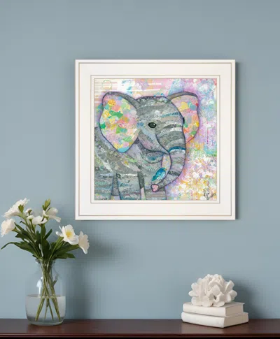 HOMEZIA ELEPHANT I 2 WHITE FRAMED PRINT WALL ART