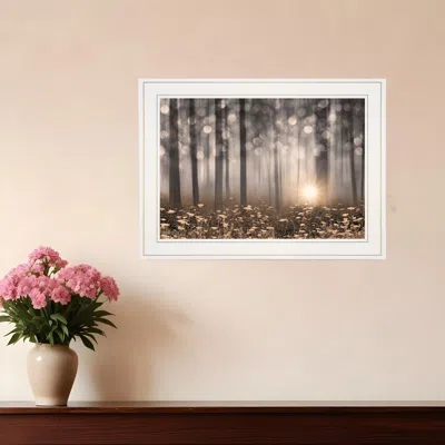 HOMEZIA ENCHANTED MORNING 1 WHITE FRAMED PRINT WALL ART