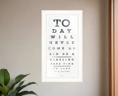 HOMEZIA EYE CHART I 2 WHITE FRAMED PRINT WALL ART