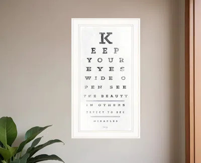 HOMEZIA EYE CHART II 2 WHITE FRAMED PRINT WALL ART