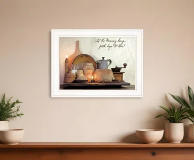 HOMEZIA FAITH HOPE AND LOVE 1 WHITE FRAMED PRINT KITCHEN WALL ART