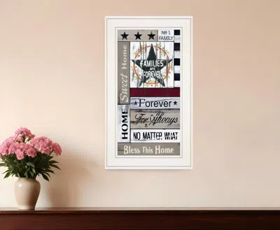 HOMEZIA FAMILIES ARE FOREVER 2 WHITE FRAMED PRINT WALL ART