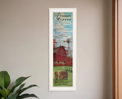 HOMEZIA FARMERS PRAYER 1 WHITE FRAMED PRINT WALL ART