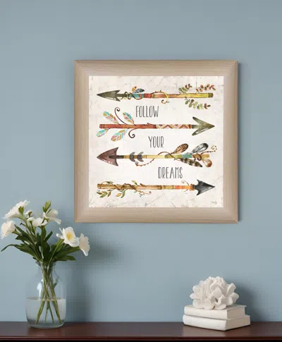 HOMEZIA FOLLOW YOUR DREAMS BROWN FRAMED PRINT WALL ART