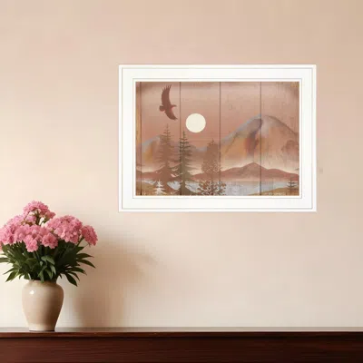 HOMEZIA FULL MOON I 1 WHITE FRAMED PRINT WALL ART