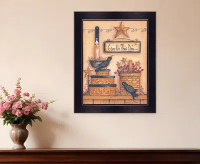 HOMEZIA GIVE US THIS DAY BLACK FRAMED PRINT WALL ART