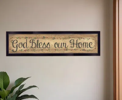 HOMEZIA GOD BLESS OUR HOME 1 BLACK FRAMED PRINT WALL ART