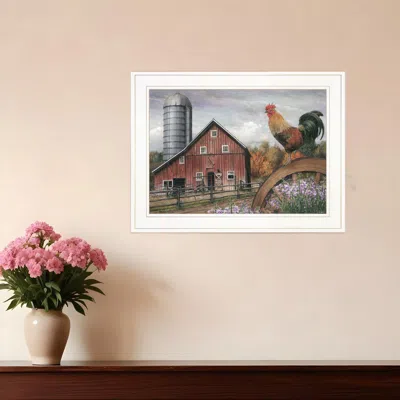 HOMEZIA GOOD MORNING VERMONT 2 WHITE FRAMED PRINT WALL ART