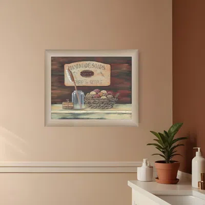 HOMEZIA HANDMADE SOAPS 2 BROWN FRAMED PRINT BATHROOM WALL ART