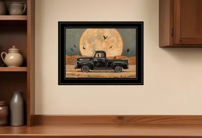 HOMEZIA HARVEST MOON 4 BLACK FRAMED PRINT KITCHEN WALL ART
