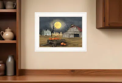 HOMEZIA HARVEST MOON 5 WHITE FRAMED PRINT KITCHEN WALL ART