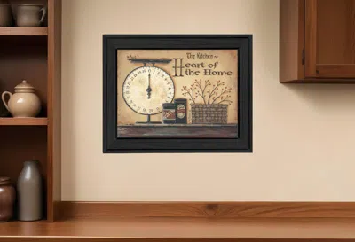 HOMEZIA HEART OF THE HOME 3 BLACK FRAMED PRINT KITCHEN WALL ART