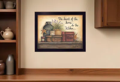 HOMEZIA HEART OF THE HOME 4 BLACK FRAMED PRINT KITCHEN WALL ART
