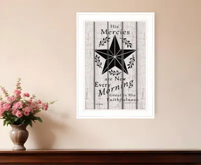 HOMEZIA HIS MERCIES ARE NEW EVERY MORNING 2 WHITE FRAMED PRINT WALL ART