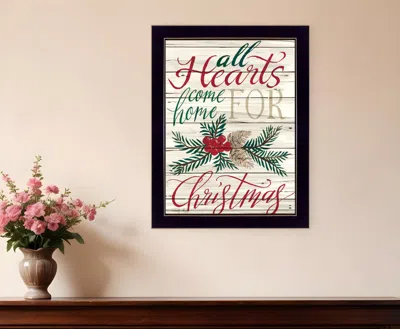 HOMEZIA HOME FOR CHRISTMAS 3 BLACK FRAMED PRINT WALL ART