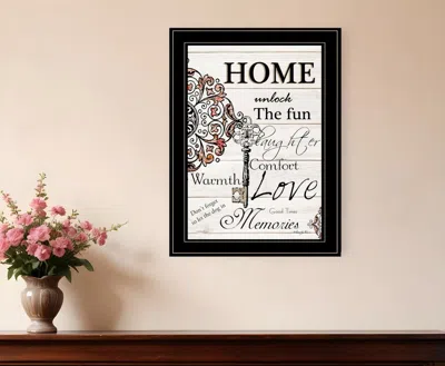 HOMEZIA HOME OR LAUGHTER 2 BLACK FRAMED PRINT WALL ART