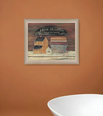 HOMEZIA HOT BATH 5 BROWN FRAMED PRINT BATHROOM WALL ART