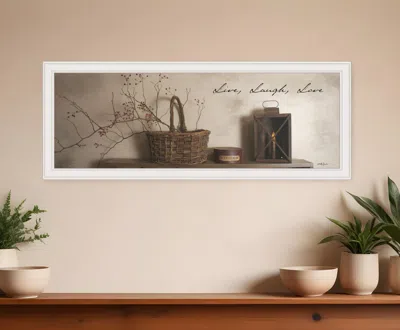 HOMEZIA LIVE LAUGH AND LOVE 3 WHITE FRAMED PRINT WALL ART