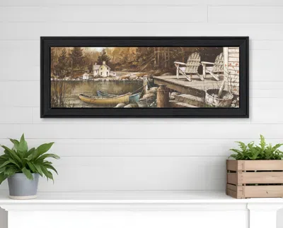 HOMEZIA LOUNGING BLACK FRAMED PRINT WALL ART
