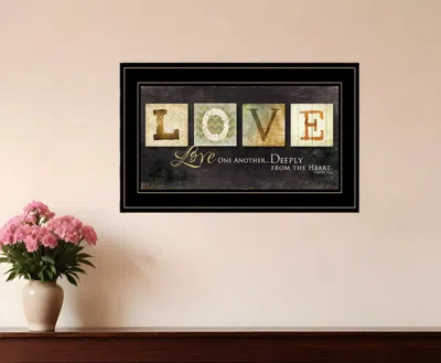 HOMEZIA LOVE ONE ANOTHER 3 BLACK FRAMED PRINT WALL ART