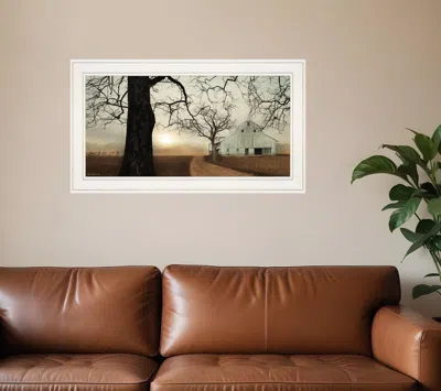 HOMEZIA MILLERSBURG SUNRISE 2 WHITE FRAMED PRINT WALL ART