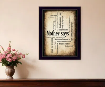 HOMEZIA MOTHER SAYS 2 BLACK FRAMED PRINT WALL ART