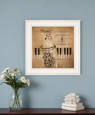 HOMEZIA MUSIC 1 WHITE FRAMED PRINT WALL ART