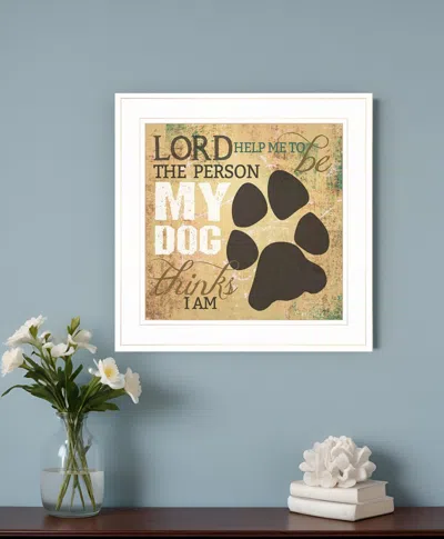 HOMEZIA MY DOG 1 WHITE FRAMED PRINT WALL ART
