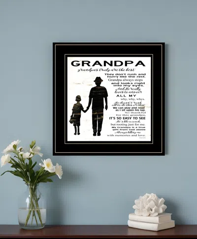 HOMEZIA MY GRANDPA IS THE BEST 1 BLACK FRAMED PRINT WALL ART