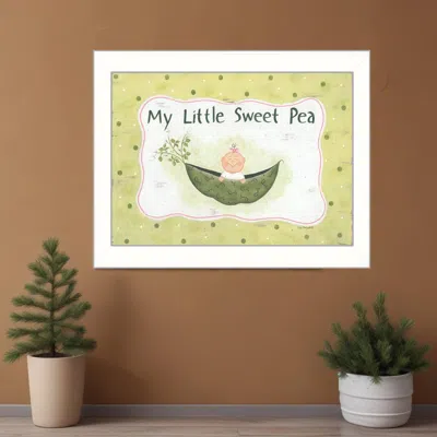 HOMEZIA MY LITTLE SWEET PEA WHITE FRAMED PRINT WALL ART