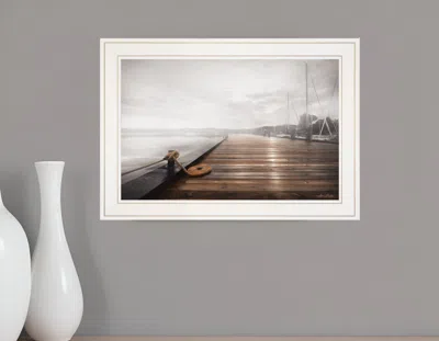 HOMEZIA NEWPORT DOCK I WHITE FRAMED PRINT WALL ART