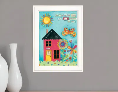 HOMEZIA NO PLACE LIKE HOME 1 WHITE FRAMED PRINT WALL ART