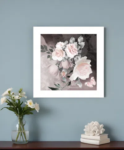 HOMEZIA NOIR ROSES IV 2 WHITE FRAMED PRINT WALL ART