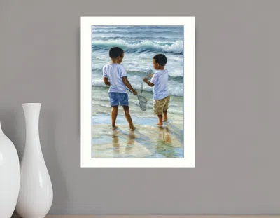HOMEZIA OCEAN DISCOVERIES WHITE FRAMED PRINT WALL ART