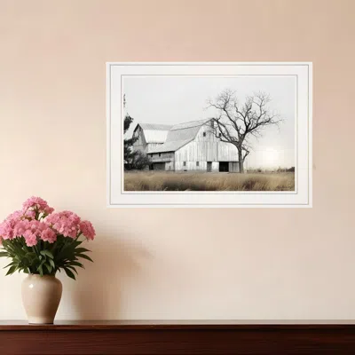 HOMEZIA OHIO FIELDS I 1 WHITE FRAMED PRINT WALL ART
