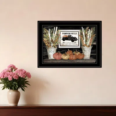 HOMEZIA PUMPKIN PATCH STILL LIFE 3 BLACK FRAMED PRINT WALL ART