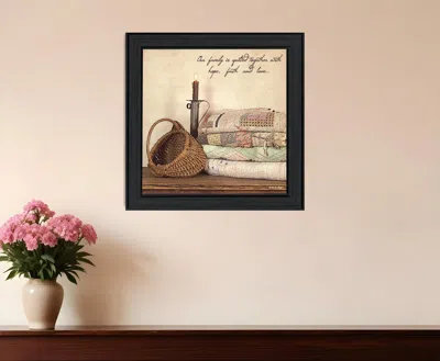 HOMEZIA QUILTED TOGETHER 2 BLACK FRAMED PRINT WALL ART