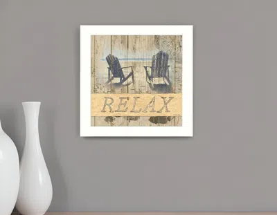 HOMEZIA RELAX 1 WHITE FRAMED PRINT WALL ART
