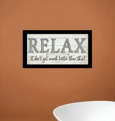 HOMEZIA RELAX 2 BLACK FRAMED PRINT BATHROOM WALL ART
