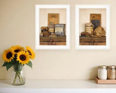 HOMEZIA SET OF TWO CREEK WATER LAUNDRY WHITE FRAMED PRINT BATHROOM WALL ART